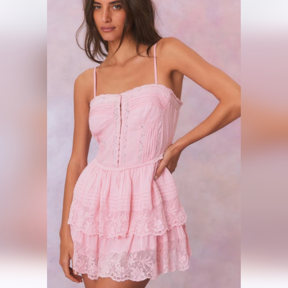 Loveshackfancy Nerida Bustier Mini Dress